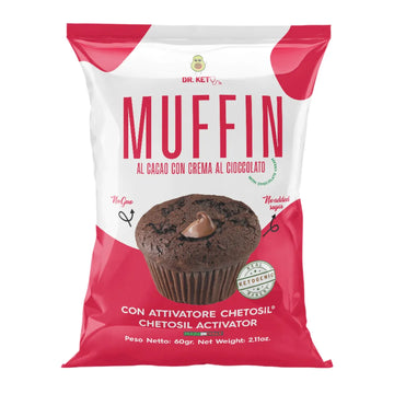 Muffin al cacao ripieno di cioccolato - DR KETO