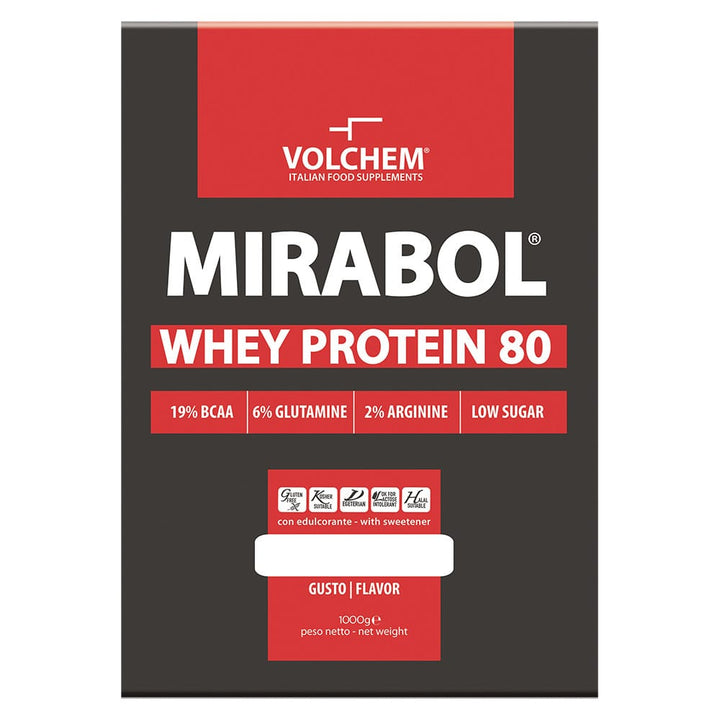 NEW VOLCHEM Mirabol Whey Protein 80 - 1KG - VOLCHEM - Hazelnut (Nocciola)