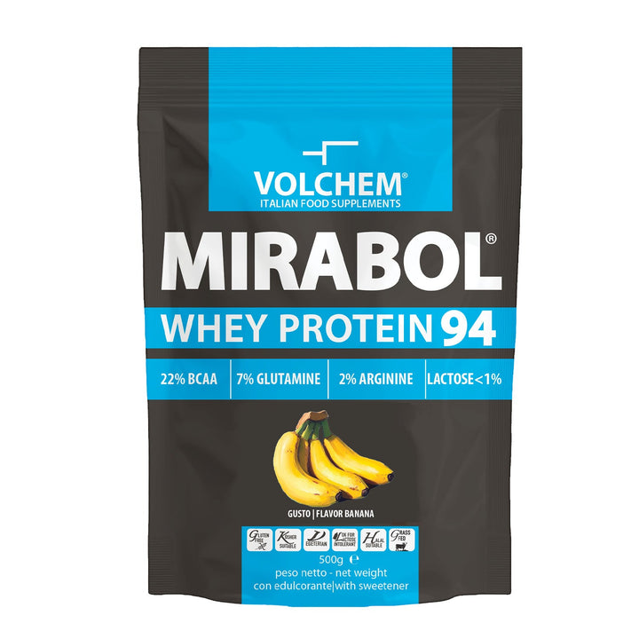 MIRABOL ® WHEY PROTEIN 94 - sacchetto da 500 g ( proteine del siero del latte ) - Volchem - Banana