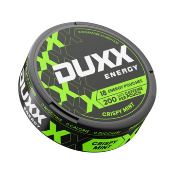 DUXX Energy Pouches Crispy Mint 18 Bustine - BLACK FOCUS