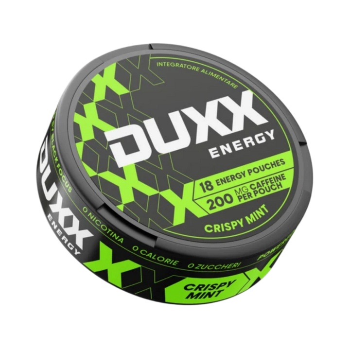DUXX Energy Pouches Crispy Mint 18 Bustine - BLACK FOCUS