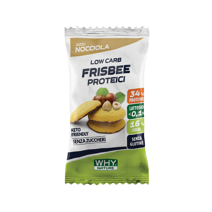 Frisbee Proteici 36 g - WHY NATURE Nocciola