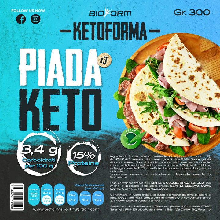 PIADA KETO Low Carb KETOFORMA 