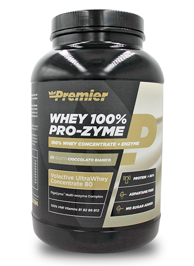 WHEY 100% PRO-ZYME 900GR - PREMIER - Cioccolato Bianco