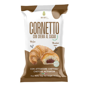 Cornetto ripieno con crema al cacao - DR KETO