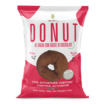 Donut al cacao con gocce di cioccolato 60gr - DR KETO