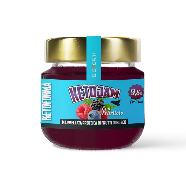 KetoJam Marmellata ketogenica 220gr - KETOFORMA - Frutti di Bosco