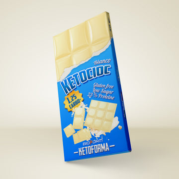 KETOCIOC Tavoletta di cioccolato keto 50g - KETOFORMA - Cioccolato Bianco