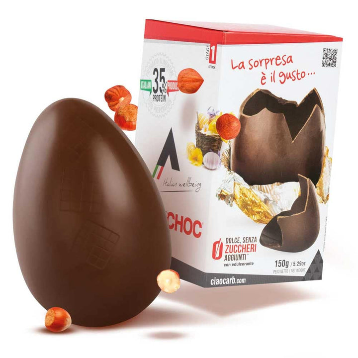 Uovo di Pasqua cioccolato alla nocciola stage 1 - CIAOCARB